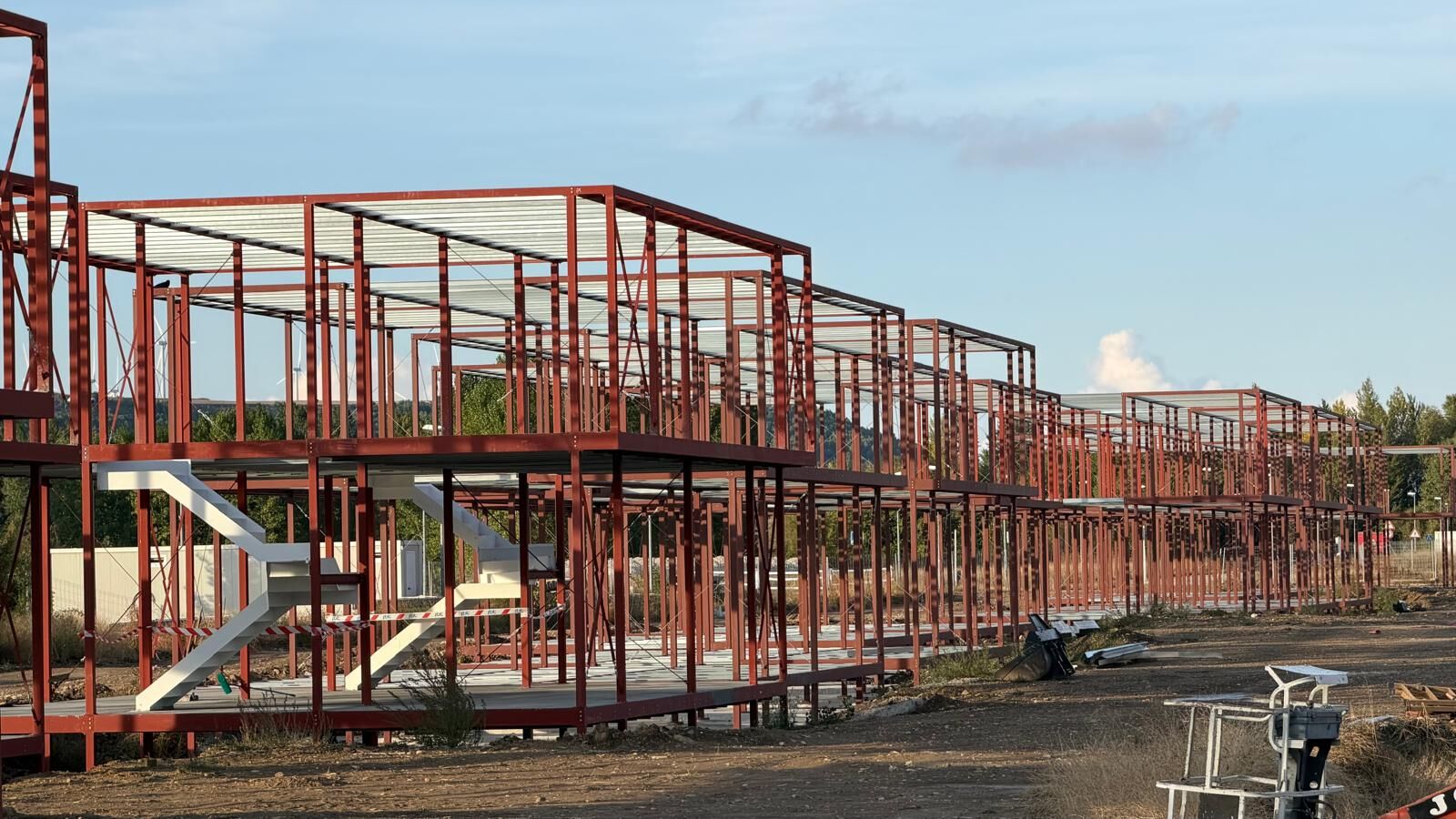 Estructura metálica en obra, Burgos 2026